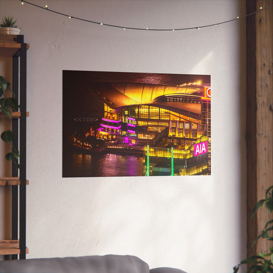 Poster: Hong Kong Convention Center at Night